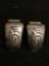 HC Designer 30x20mm High Polished Tribal Design Old Pawn Mexico Pair of Sterling Silver Watch Links