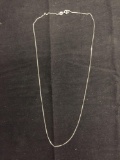 Curb Link 0.75mm Wide 20in Long High Polished Sterling Silver Chain