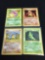 POKEMON MEGA COLLECTION - Lot of Four 1st Edition Shadowless Base Set Trading Cards