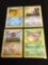 POKEMON MEGA COLLECTION - Lot of Four 1st Edition Shadowless Base Set Trading Cards