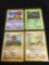 POKEMON MEGA COLLECTION - Lot of Four 1st Edition Shadowless Base Set Trading Cards