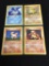 POKEMON MEGA COLLECTION - Lot of Four 1st Edition Shadowless Base Set Trading Cards