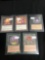 5 Count Lot of Vintage Magic the Gathering Gold Symbol Rare Cards from Store Closeout