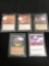 5 Count Lot of Vintage Magic the Gathering Gold Symbol Rare Cards from Store Closeout