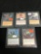 5 Count Lot of Vintage Magic the Gathering Gold Symbol Rare Cards from Store Closeout