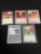 5 Count Lot of Vintage Magic the Gathering Gold Symbol Rare Cards from Store Closeout