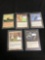 5 Count Lot of Vintage Magic the Gathering Gold Symbol Rare Cards from Store Closeout