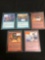 5 Count Lot of Vintage Magic the Gathering Gold Symbol Rare Cards from Store Closeout