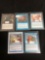 5 Count Lot of Vintage Magic the Gathering Gold Symbol Rare Cards from Store Closeout