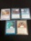 5 Count Lot of Vintage Magic the Gathering Gold Symbol Rare Cards from Store Closeout