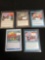 5 Count Lot of Vintage Magic the Gathering Gold Symbol Rare Cards from Store Closeout