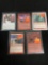 5 Count Lot of Vintage Magic the Gathering Gold Symbol Rare Cards from Store Closeout