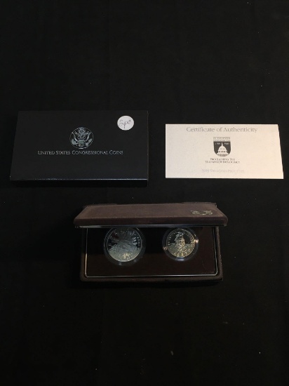 United States Mint Congressional 2 Coin Set - 90% Silver Proof Dollar