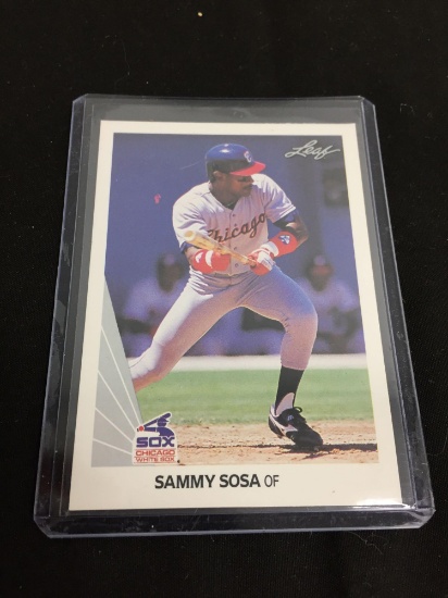 1990 Leaf #220 SAMMY SOSA White Sox ROOKIE BASEBALL Card