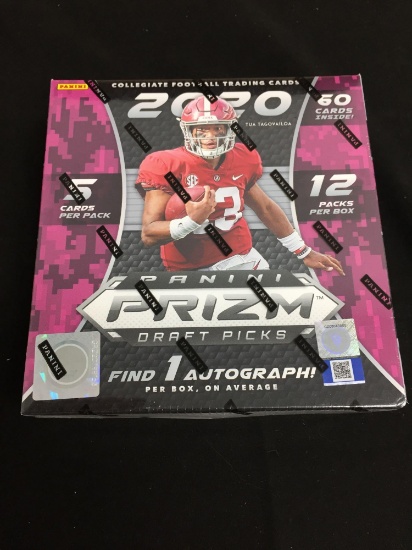 FACTORY SEALED - 2020 Panini Prizm Football Draft Picks Mega Box - 12 Packs of 5 Cards