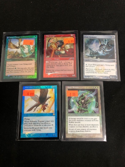 5 Card Lot of Magic the Gathering FOIL Cards with Rares from Collection - UNRESEARCHED