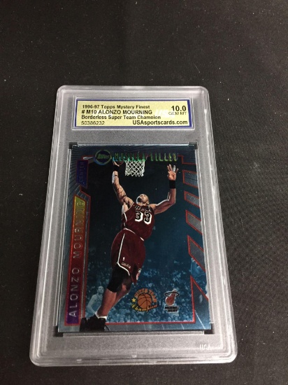 USA Graded 1996-97 Topps Mystery Finest ALONZO MOURNING Super Team Champion - Gem Mint 10