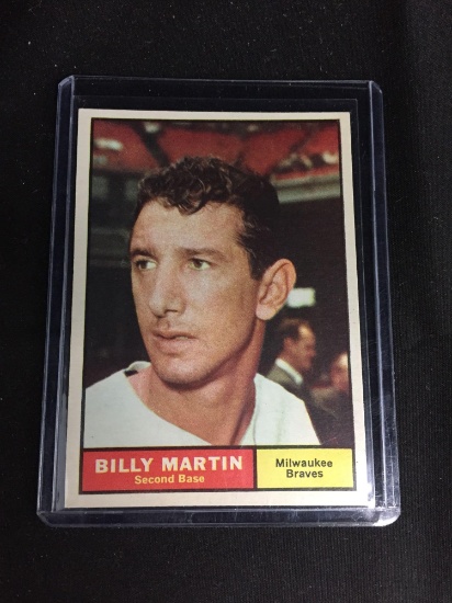 1961 Topps #89 BILLY MARTIN Braves Vintage Baseball Card