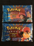 WOW Factory Sealed Vintage Pokemon Topps TV Annimation Series 2 Packs - 2X