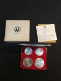 OVER 4 OZ of FINE SILVER - 1976 Canadian Limited Edition Sterling Silver Olympics Coin Set