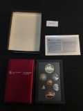 1987 Royal Canadian Mint Proof Coin Set - 50% Silver Dollar!