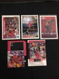 5 Card Lot of MICHAEL JORDAN Chicago Bulls Basketball Cards from HUGE Collection