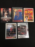 5 Card Lot of MICHAEL JORDAN Chicago Bulls Basketball Cards from HUGE Collection