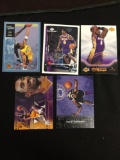 5 Card Lot of KOBE BRYANT Los Angeles Lakers Basketball Cards from Huge Collection