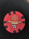 Thunder Valley Casino - Auburn Indians - $5 Casino Chip from Collection