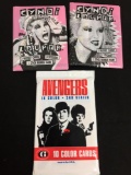 3 Pack Lot of Vintage Non-Sports Cards - Cyndi Lauper & Avengers