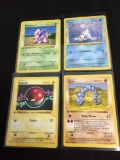 POKEMON MEGA COLLECTION - Lot of Four 1st Edition Shadowless Base Set Trading Cards