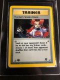 POKEMON MEGA COLLECTION - 1st Edition Rocket Rockets Sneak Attack 16/82 Holo Rare