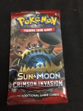 SEALED Pokemon Sun & Moon CRIMSON INVASION 10 Card Booster Pack