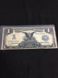 1899 United States BLACK EAGLE Silver Certificate $1 Bill Currency Note from Estate - WOW