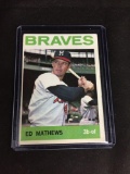 1964 Topps #35 ED MATHEWS Braves Vintage Baseball Card