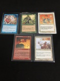 5 Count Lot of Magic the Gathering Gold Symbol Rare Cards from Store Closeout