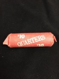 $10 FACE VALUE Roll of United States 1976 Washington Quarters Bicentennial in Old Bank Roll