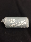 $25 FACE VALUE Roll of United States Susan B. Anthony $1 Coins in Old Bank Roll