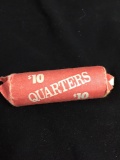 $10 FACE VALUE Roll of United States 1976 Washington Quarters Bicentennial in Old Bank Roll