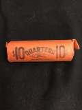 $10 FACE VALUE Roll of United States 1976 Washington Quarters Bicentennial in Old Bank Roll