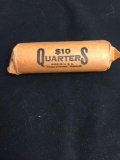 $10 FACE VALUE Roll of United States 1976 Washington Quarters Bicentennial in Old Bank Roll