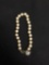 Round 6mm Hand-Strung Pearl 8in Long Bracelet w/ 14kt Gold Filled Clasp