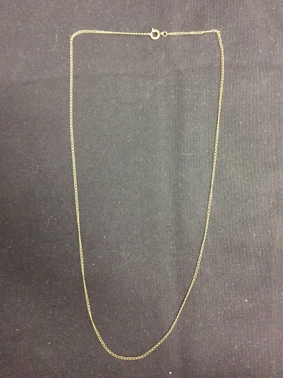 Curb Link 1mm Wide 18in Long 12Kt Gold Filled Chain