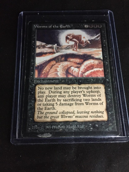 Magic the Gathering WORMS OF THE EARTH The Dark Vintage Trading Card