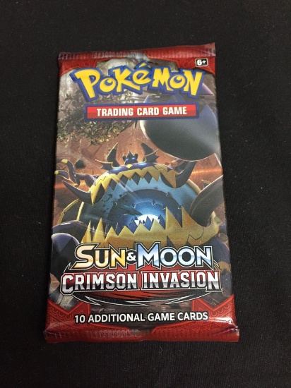 Sealed Pokemon SUN & MOON Crimson Invasion 10 Card Booster Pack