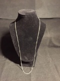 Square Snake Link 1mm Wide 20in Long Sterling Silver Chain