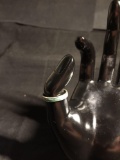 CNA Designer Milgrain Framed Green Enameled 3mm Wide Sterling Silver Band