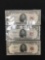PAWN SHOP SAFE FIND - 3 Count Lot of US Lincoln $5 Red Seal Bill Notes - $15 Face Value
