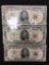 PAWN SHOP SAFE FIND - 3 Count Lot of US Lincoln $5 Red Seal Bill Notes - $15 Face Value