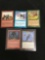 5 Card Lot of Vintage MAGIC THE GATHERING Gold Symbol RARE Cards - UNRESEARCHED